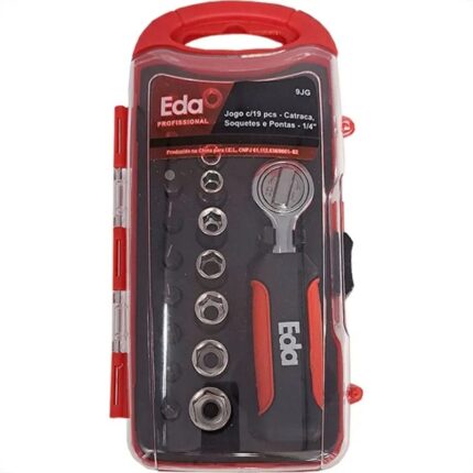 JOGO C 19 PEÇAS - CATRACA SOQUETES E PONTAS